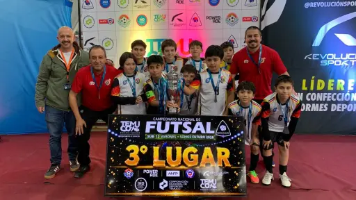 Liceo Alemán de Los Ángeles logró histórico tercer lugar nacional en futsal escolar Sub-12