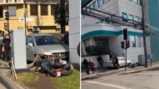 AHORA: Un hombre en estado grave y una mujer con cortes en su cara dejó accidente en pleno centro de Los Ángeles