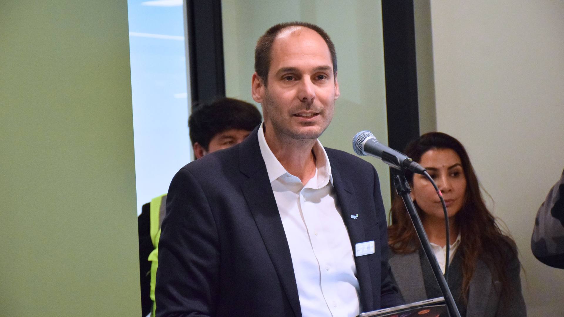 Durante su intervención, Felipe Alcalde recordó que el Centro de Investigación y Desarrollo nació en 1996 y que la remodelación marca una nueva etapa para el proyecto.  / Fredy Muñoz | La Tribuna