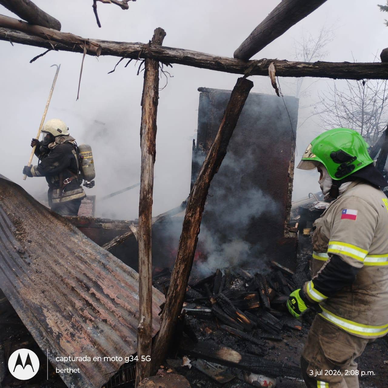 Trabajo de brigadistas en la emergencia. / Brigada del Salto del Laja (Brisal).
