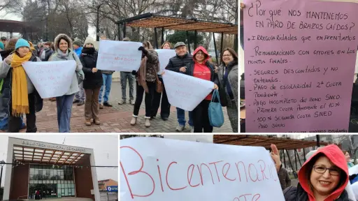 Paro de profesores continuará en Cabrero: municipio entrega nuevos antecedentes sobre descuentos