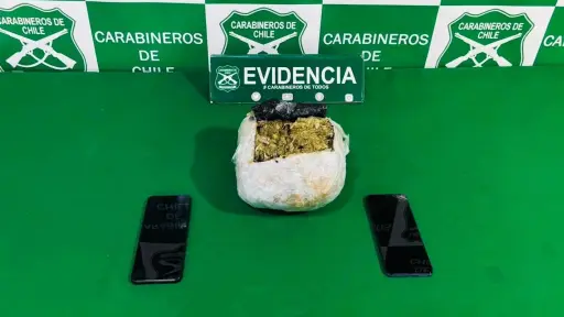 Control carretero termina con detenido y millonaria incautación de marihuana en Cabrero