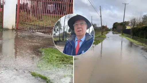 FOTO:Para la cantidad de agua que cayó, estamos bastante bien: alcalde de Los Ángeles destaca respuesta al sistema frontal