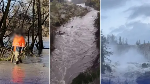 El río está creciendo: Advierten que río Laja estaría diez veces sobre su capacidad normal