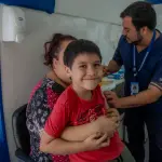 Inicio de vacunacion escolar en Los Ángeles., DCS Los Ángeles
