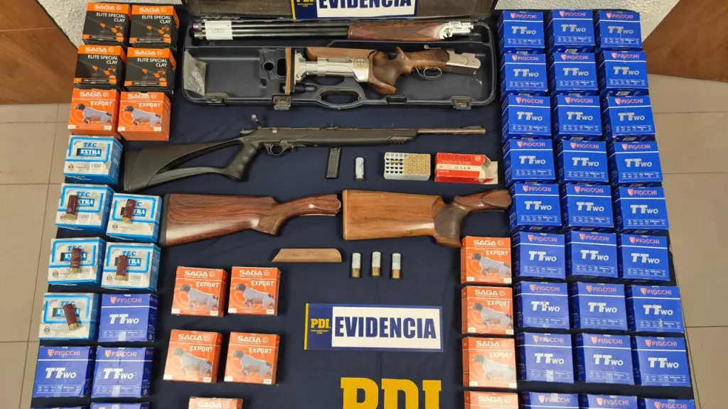 Operativo terminó con la incautación de armas y municiones, PDI Araucanía