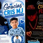 Las publicaciones reconocen la solidaridad de Cris MJ y FloyyMenor con la cruzada que busca financiar el tratamiento del niño en Estados Unidos., @tomasito_vs_duchenne