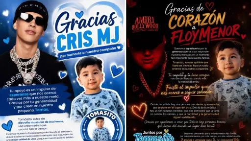 Familia de Huépil agradece aportes de cantantes chilenos a campaña de Tomasito