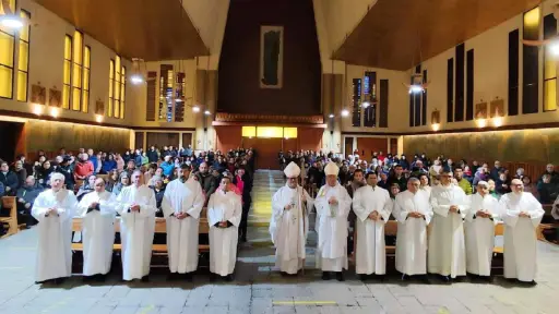 Nueve candidatos son instituidos como acólitos en la Diócesis Santa María de Los Ángeles