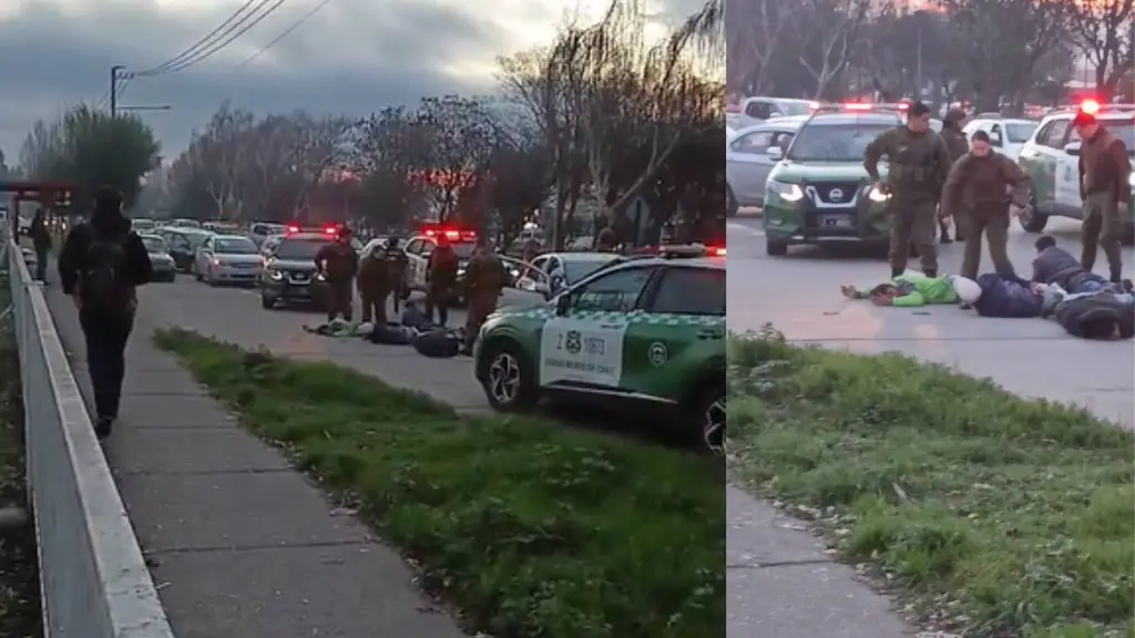 Operativo policial en Avenida Vicuña Mackenna, Captura de video