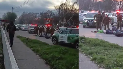 Conductor ebrio provoca amplio operativo policial en avenida Vicuña Mackenna de Los Ángeles
