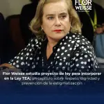 Flor Weisse estudia proyecto de ley para incorporar en la Ley TEA un capítulo sobre respeto, dignidad y prevención de la estigmatización.
