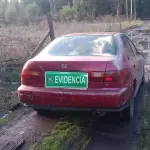 Vehìculo recuperado por personal de la Patrulla FOCO, Cedida