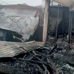 No se registraron lesionados producto de la emergencia y Bomberos logró contener el avance de las llamas antes de que alcanzaran a las cinco viviendas contiguas., cedida