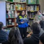 Conversatorio con estudiantes de 13 a 15 años, con el objetivo de entregar a la comunidad estudiantil los resultados regionales de la Encuesta Mundial de Tabaquismo, Seremi de Salud Biobío