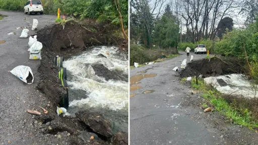 Daños en paso provisorio mantienen en riesgo la conectividad de 42 familias en Santa Helena