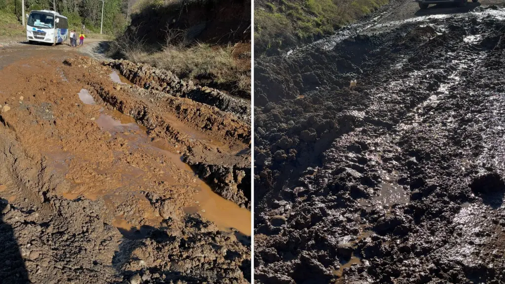 Caminos de Santa Bárbara se mantienen intransitables por reblandecimiento del terreno, Municipalidad de Santa Bárbara