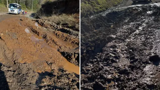 Caminos de Santa Bárbara se mantienen intransitables por reblandecimiento del terreno