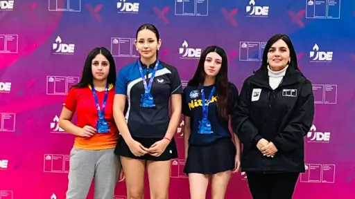 Histórico podio para Santa Fe en el tenis de mesa regional de los Juegos Deportivos Escolares