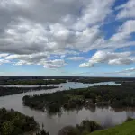 Crecida del río Biobío en la comuna de Negrete., Diario La Tribuna