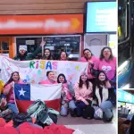 Los integrantes de Risas del Corazón fueron despedidos por familiares y amigos antes de iniciar su viaje desde Los Ángeles hacia Puerto Montt., Nicolás Maureira | La Tribuna