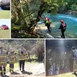 Distintos equipos de emergencia y rescate participaron en las labores desplegadas para dar con el paradero de “Don Nino” en Trupán., Municipalidad de Tucapel
