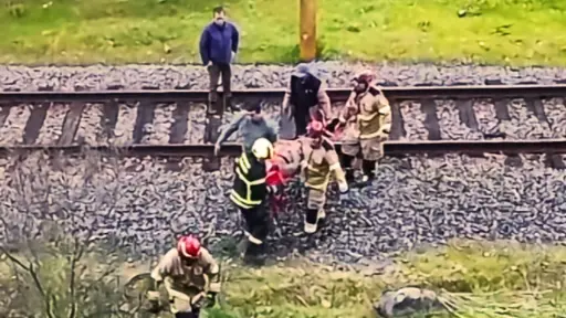 Adulta mayor cayó desde una quebrada hacia las vías del tren en San Rosendo: habría caído cerca de 15 metros