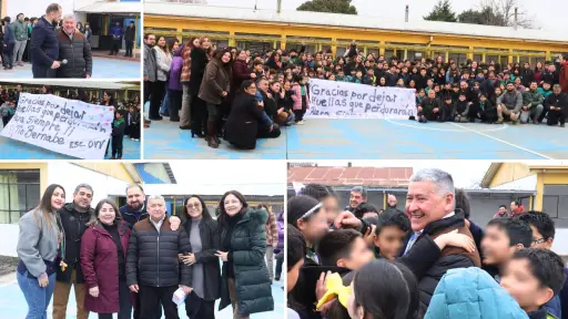 Gracias por dejar una huella imborrable: Escuela de Monte Águila despide a profesor tras 46 años de enseñanza