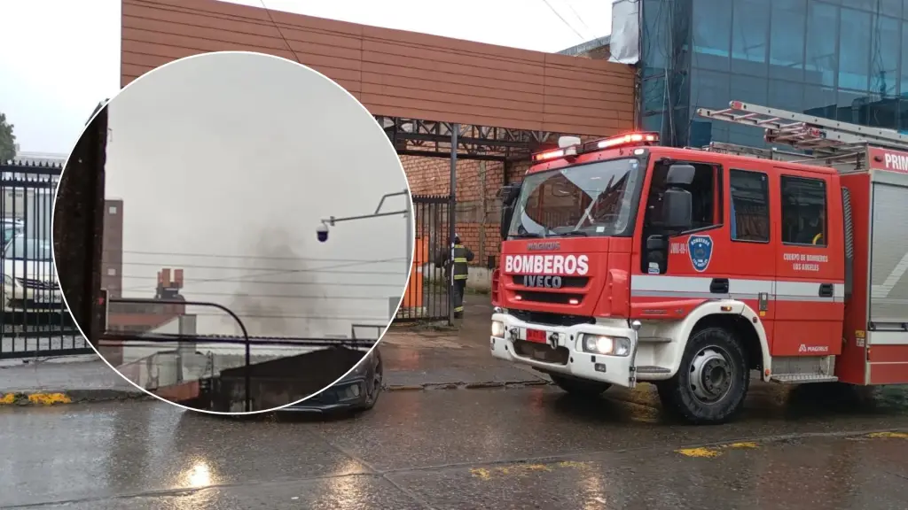 AHORA: Inflamación en ducto de chimenea movilizó a Bomberos hasta galería del centro de Los Ángeles, La Tribuna
