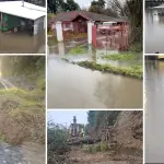 Las precipitaciones provocaron anegamientos y desbordes en distintos sectores de la provincia del Biobío, movilizando a equipos de emergencia durante toda la jornada., Cedidas