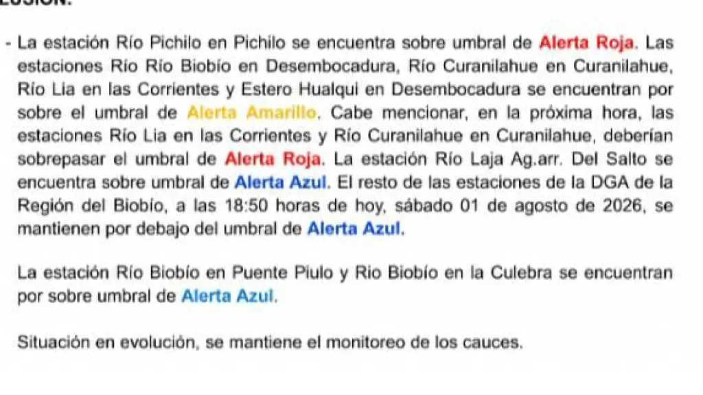 Informe DGA Región del Biobío, Diario La Tribuna