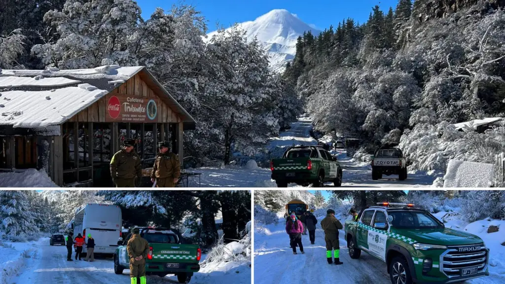 Carabineros efectuó fiscalizaciones durante la jornada de este domingo en la principal vía hacia el recinto cordillerano., @CarabBioBio