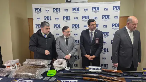 Desarticulan operación de drogas y armas entre La Araucanía y la Región Metropolitana