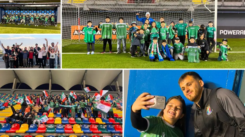 La comitiva angelina estuvo integrada por alumnos, profesores y apoderados de la escuela de fútbol., Cedidas