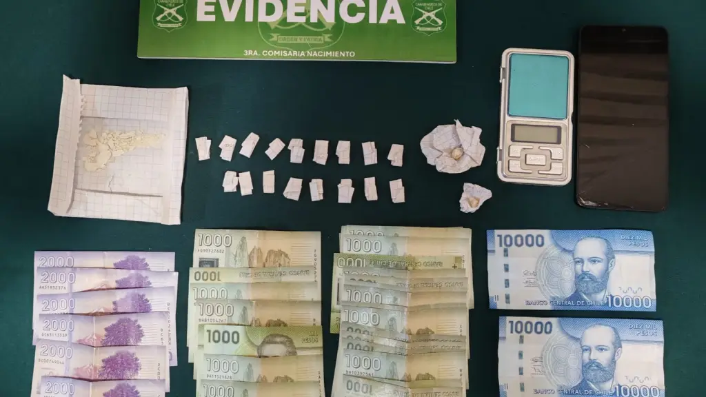 Decomiso de droga y dinero, Carabineros de Chile