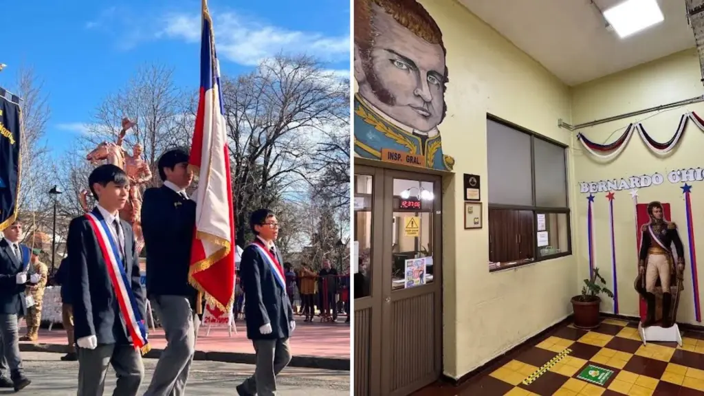 Escuela Bernardo O’Higgins de Los Ángeles abre el desfile y dedica agosto a la historia del prócer, La Tribuna