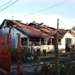 Vivienda dañada por el incendio, CBLA