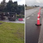 Volcamiento de camión de basura generó cierre en enlace María Dolores de Los Ángeles, La Tribuna