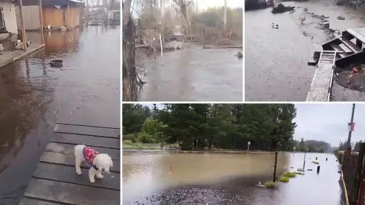Lluvias provocan inundaciones en distintos sectores de Cabrero y Monte Águila