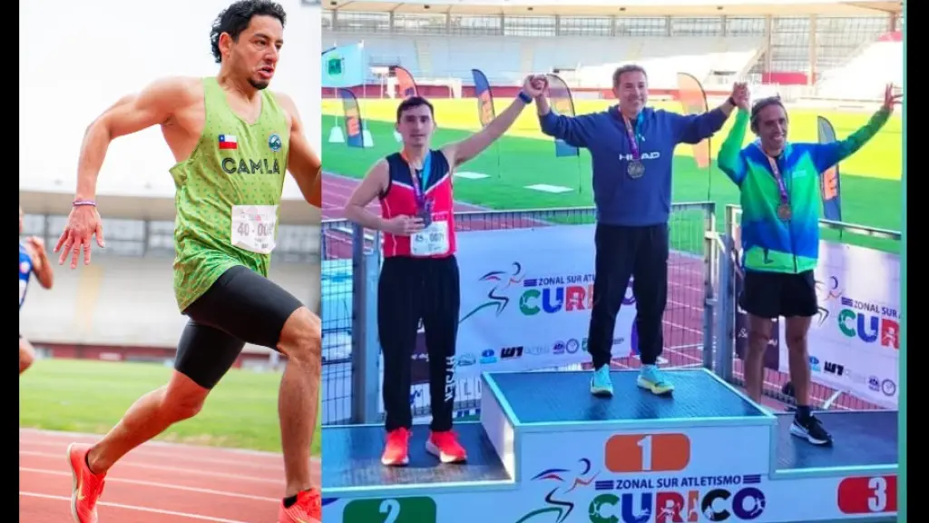 En plena competencia, Miguel Peña, categoría V-40 ganando los 200 metros planos. Fredy Soto celebrando uno de sus podios (segundo lugar en los 10 kilómetros de ruta), La Tribuna