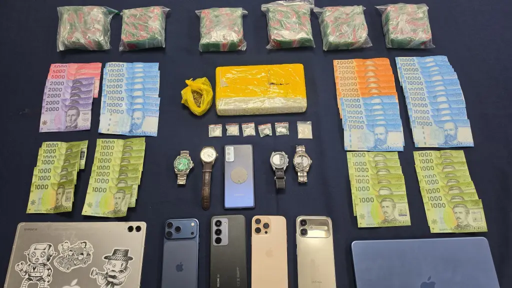 Droga  y especies incautadas por la PDI, Ministerio Público