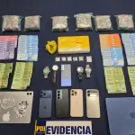 Droga  y especies incautadas por la PDI, Ministerio Público