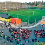 Villa Coigüe vivió una jornada histórica con la inauguración de su nuevo estadio municipal., cedida