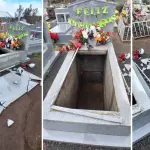 La familia denunció el robo de las manillas de una sepultura de mármol y de dos floreros sustraídos durante la semana anterior., Cedidas