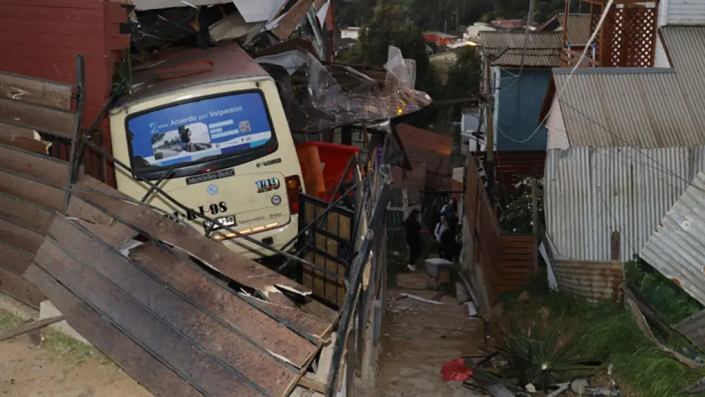 Narcotest dio positivo a Cocaína: Micro cayó de lleno sobre una vivienda en Playa Ancha dejando tres lesionados , EMOL