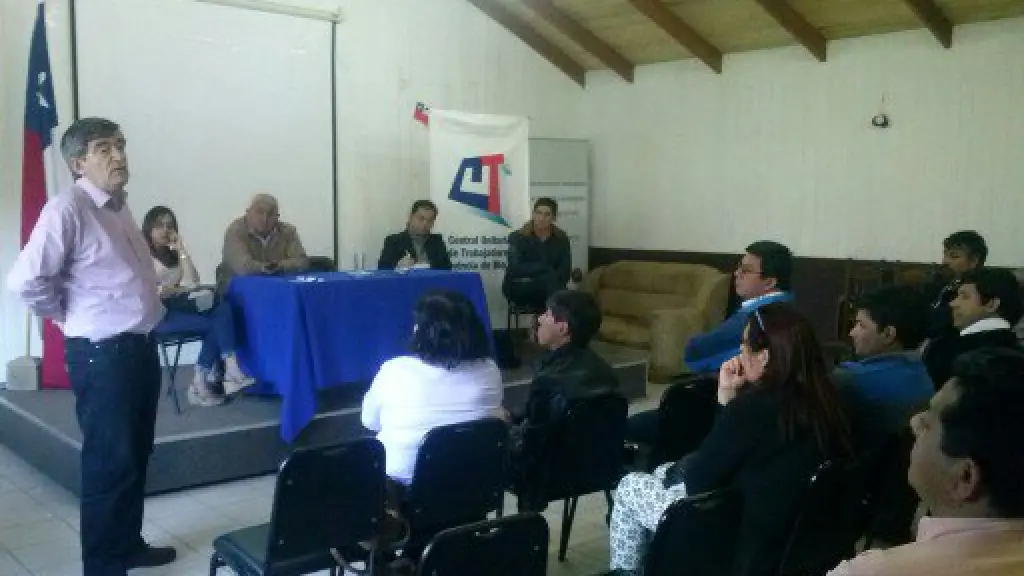 Camilo Escalona en la CUT Biobío, Jorge Monares