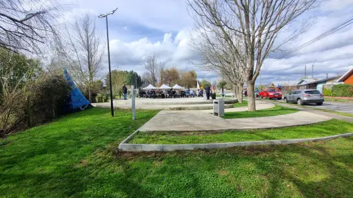 Vecinos de Quilleco reinauguraron y modernizaron plaza en honor a Bernardo O´Higgins en Las Canteras
