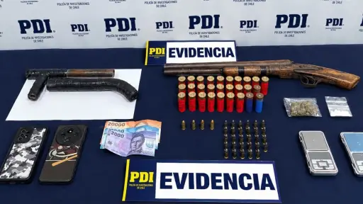 Operativo termina con un detenido, dos escopetas y 60 municiones incautadas en Lumaco