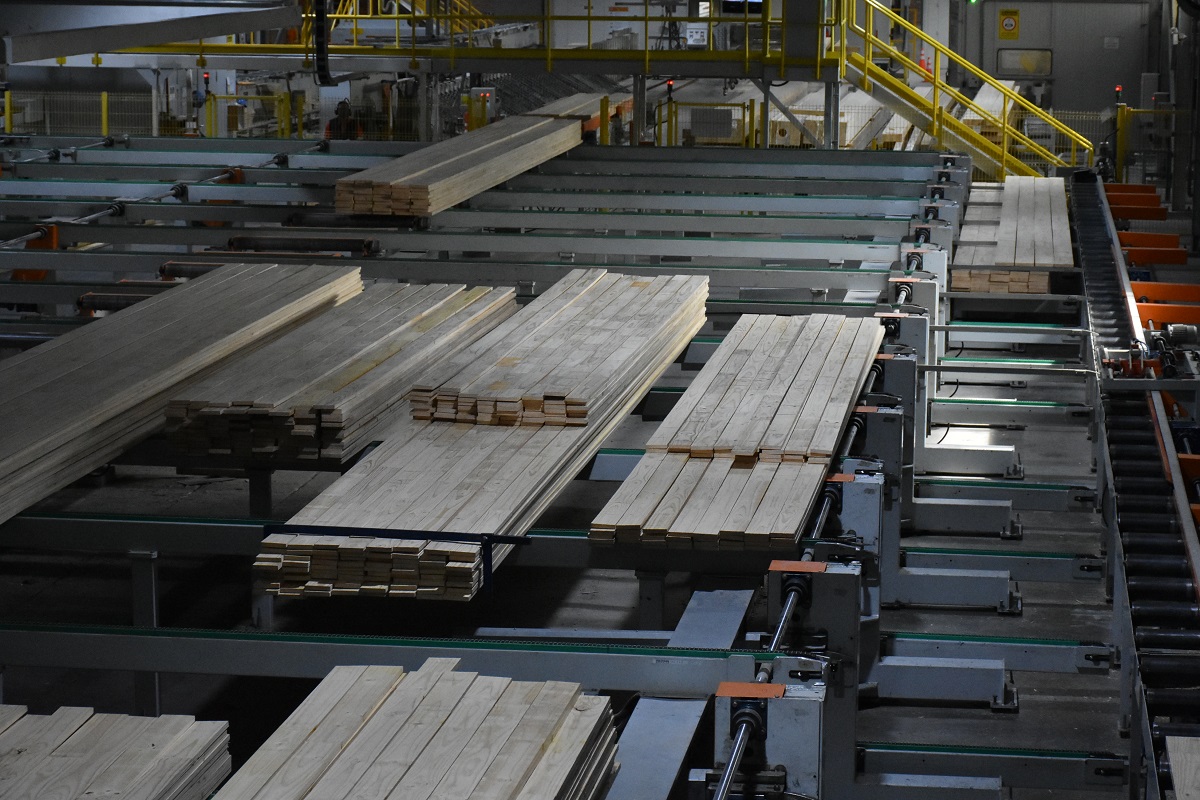 En HILAM, la delegación conoció la fabricación de elementos estructurales en madera, incluidos paneles CLT y vigas MLE, además de los procesos de prensado y mecanizado automático mediante equipos CNC. / Fredy Muñoz | La Tribuna
