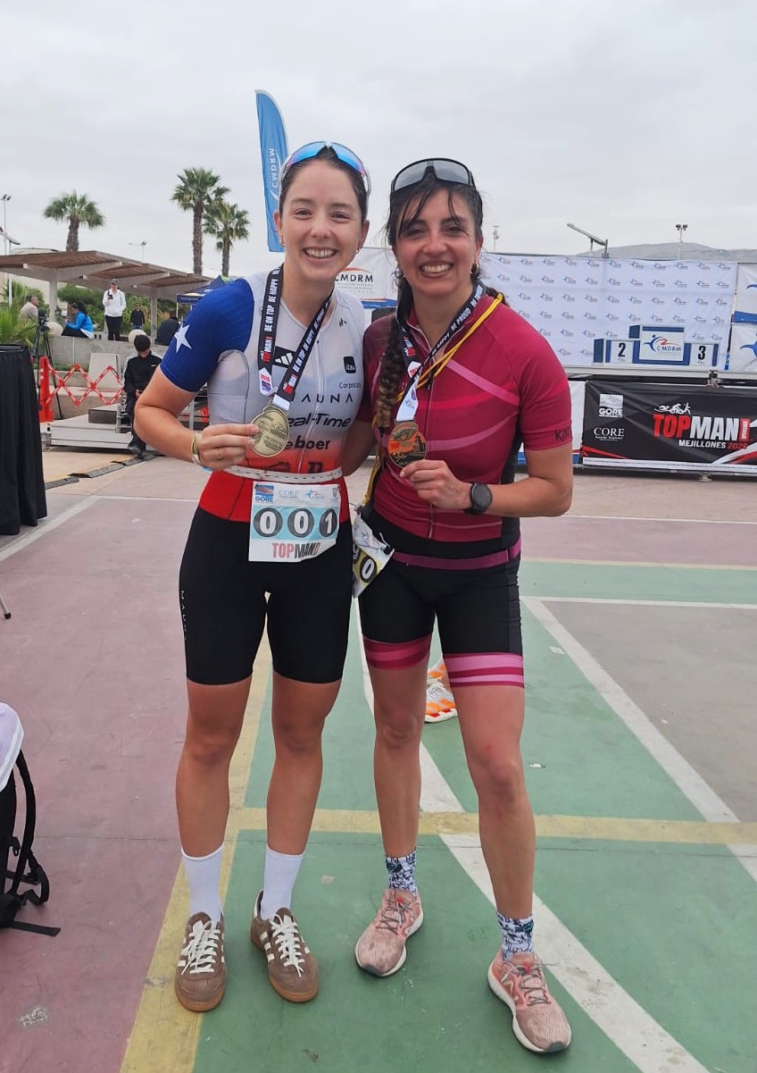Macarena Salazar y Josette Sepúlveda, primera y segunda respectivamente en la distancia sprint / La Tribuna